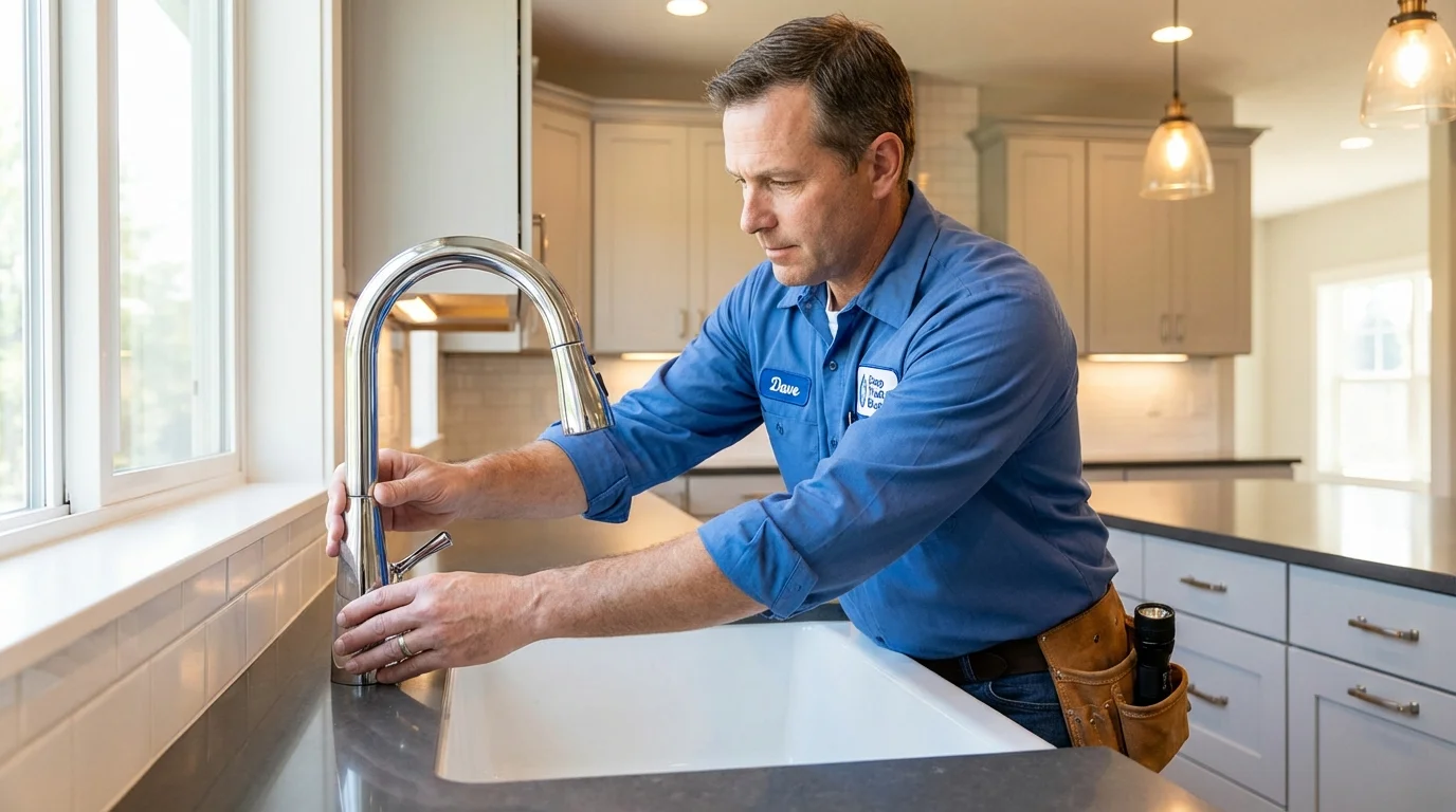 Kitchen faucet installation by Johns Plumbing LLC in Glasco